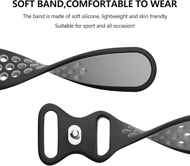 Meliya Bands Compatible with Garmin Forerunner 245/645 & 55/158 Band, 20mm Replacement Soft Silicone Sport Band for Garmin Forerunner 645/245 Music & 55/158 Smart Watch