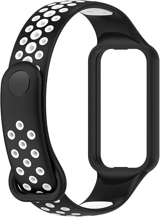 4-PACKS Compatible with Amazfit Band 7 Replacement Band,Sport Strap Soft Silicone Quick Release Wrist Bands Adjustable Wristband Smartwatch Accessory