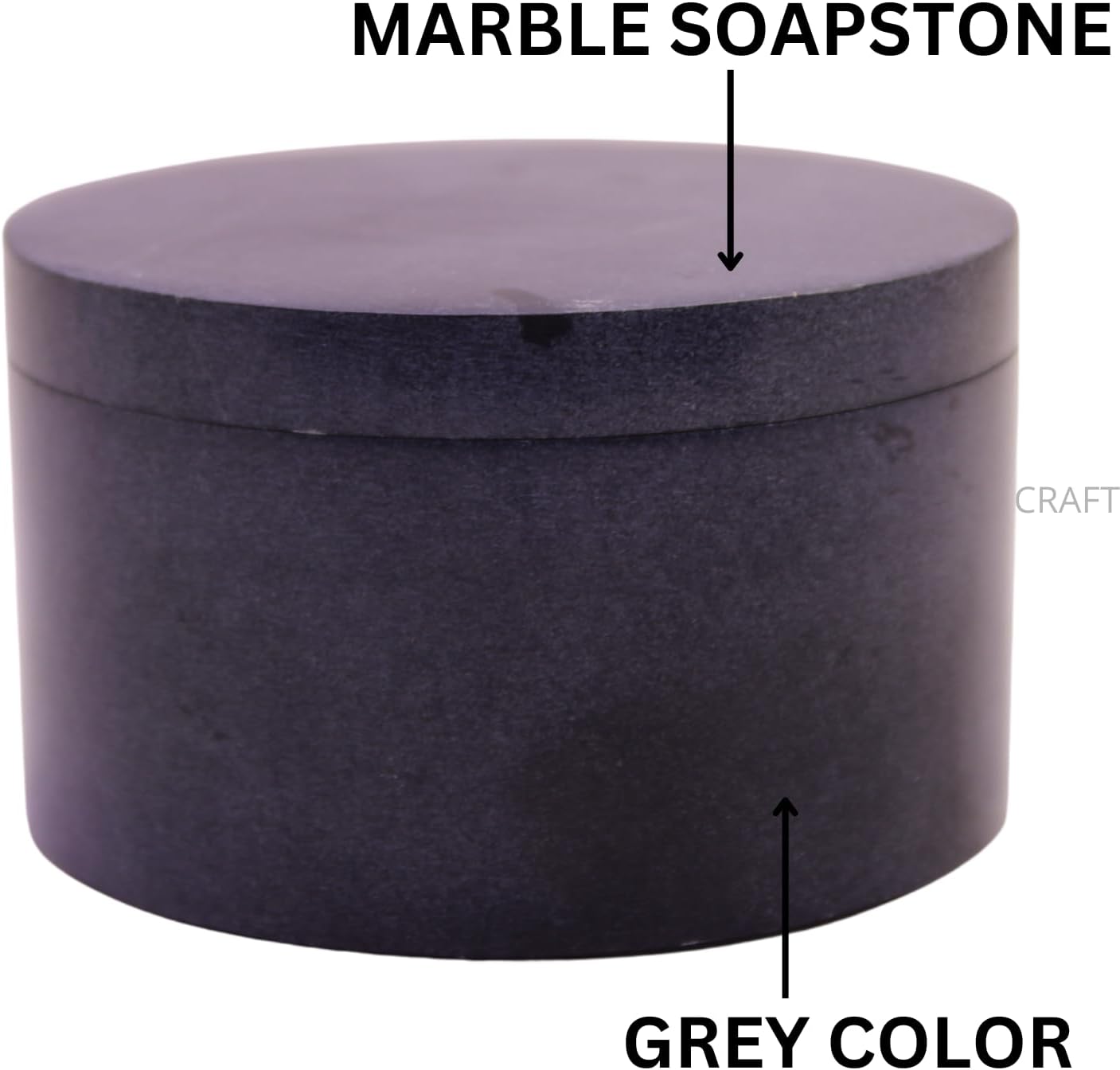 Unique Salt and Pepper Box Elegant Round Marble Salt Box With Lid For Salt, Spice and Herbs Storage. Perfect Container To Store. (3.5" x 2" Inches)