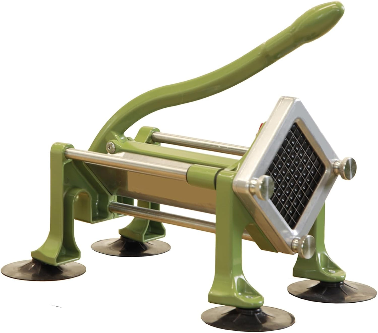 Commercial French Fry Cutter Stainless Steel.Potato Cutter for French Fries with 3/8 and 1/4Inch Blade, Commercial French Fry Cutter Manual Potatoes Cutting Machine with Suction Feet.