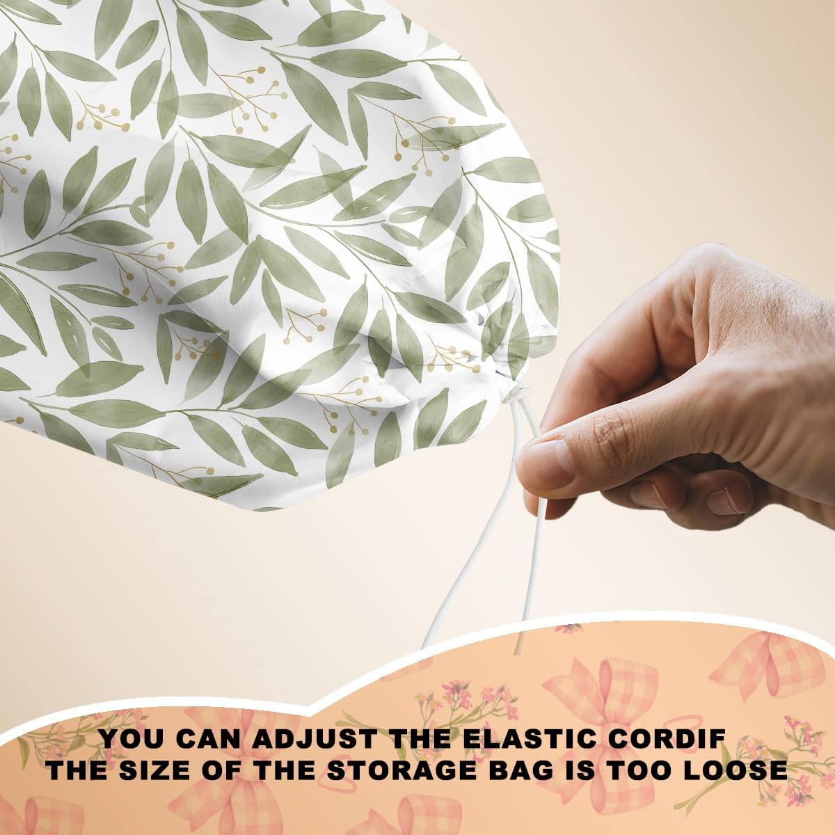 Watercolor Leaves Plastic Bag Holder, Wall Mount Grocery Bag Holder for Plastic Bags, Cottage Core Rustic Leaves Reusable Grocery Bags Storage Dispenser, Farmhouse Home Kitchen Decor