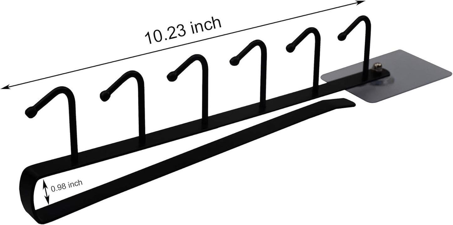 eywlwaar Mug Cups Cabinet Mug Hooks Kitchen Storage Hanging Hooks (Black+White)