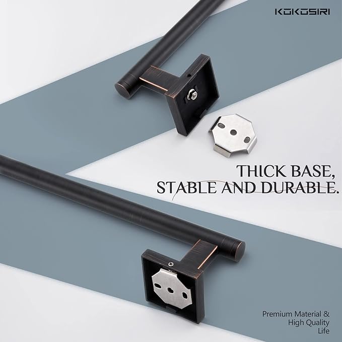 KOKOSIRI Towel Bar Bathroom Towel Holder for Bath 20 Inch, 2 Pack B4005ORB-L20-P2