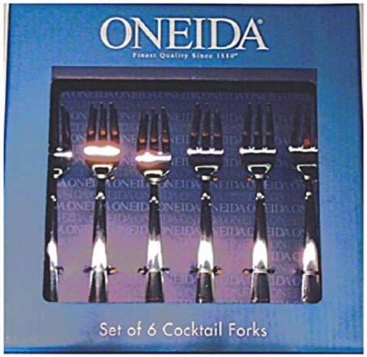 Oneida Set of 6 Cocktail Utensils (Cocktail Forks), Silver