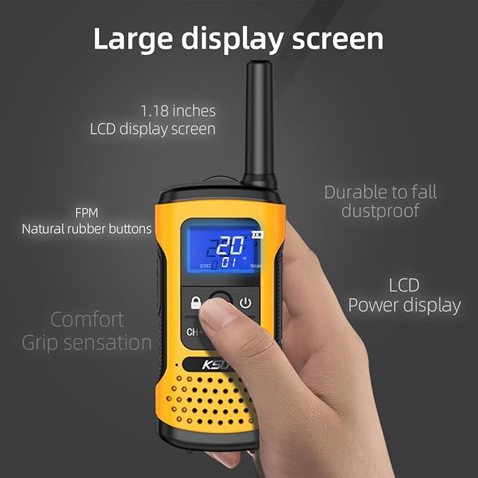 KSUN Walkie Talkies for Adult 22 FRS GZ32Plus (2 (2 Pack)