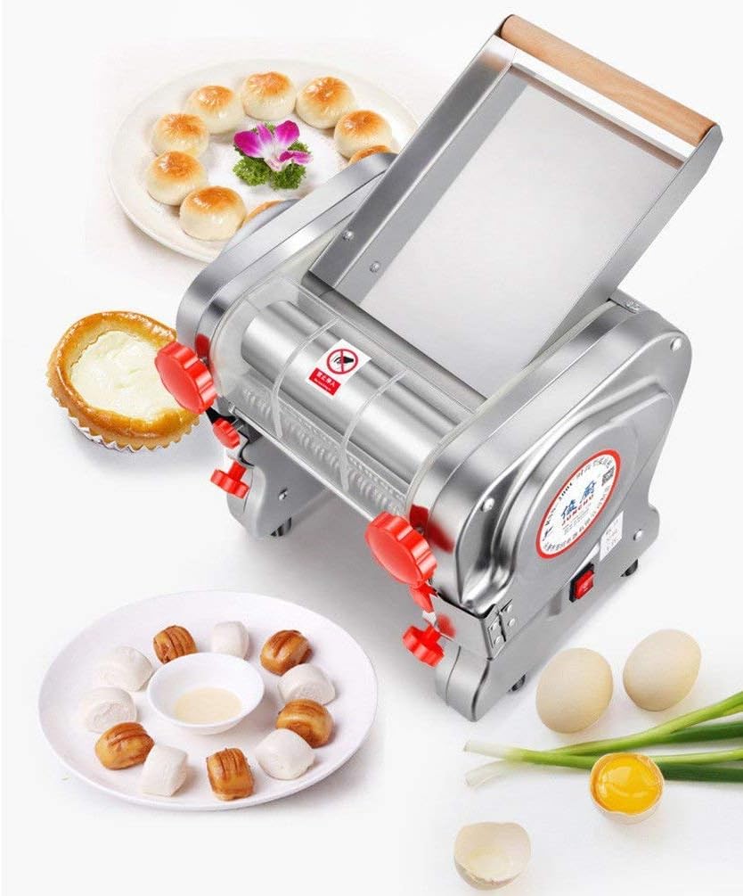 Hengwei 750W 110V Stainless Steel Commercial Electric Noodle Making Pasta Maker Dough Roller Noodle Cutting Machine(Noodle Width 18CM,Knife Length 18CM,Noodle Width 1.5mm)