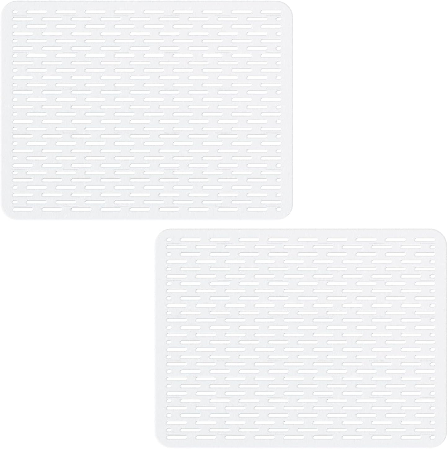 Bligli Mesh Sink Mat, 15.7 x 11.8inch Sink Prtector Mats for Kitchen Sinks, PVC Eco-Friendly Sink Protectors for Bottom of Sink, Fast Draining, Easy Cleaning, Clear