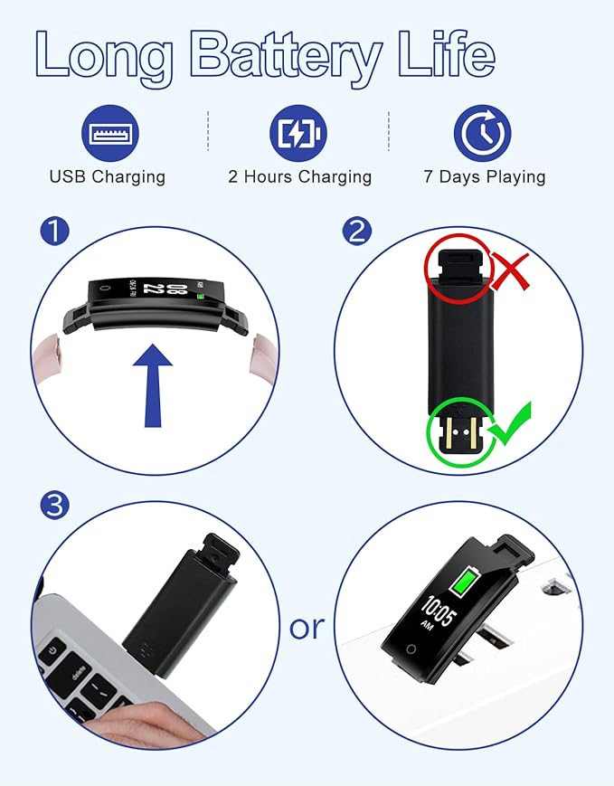 GRV Fitness Tracker Non Bluetooth Fitness Watch No App No Phone Required Waterproof Pedometer Watch with Steps Calories Counter Sleep Tracker for Men Women Parents