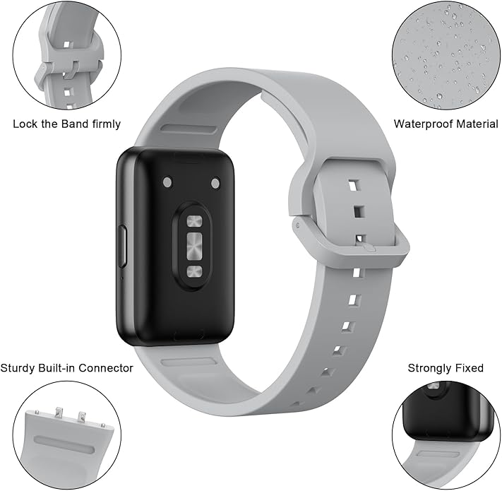 6 PACK Bands for Samsung Galaxy Fit 3 Band Women Men, Soft Silicone Sport Replacement Watch Strap Compatible with Galaxy Fit 3 SM-R390 Smartwatch Accessories