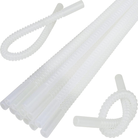 Bendable Straws - 11 inch Long Flexible Straws - Bendy Drinking Straw Reusable - 14 Pack