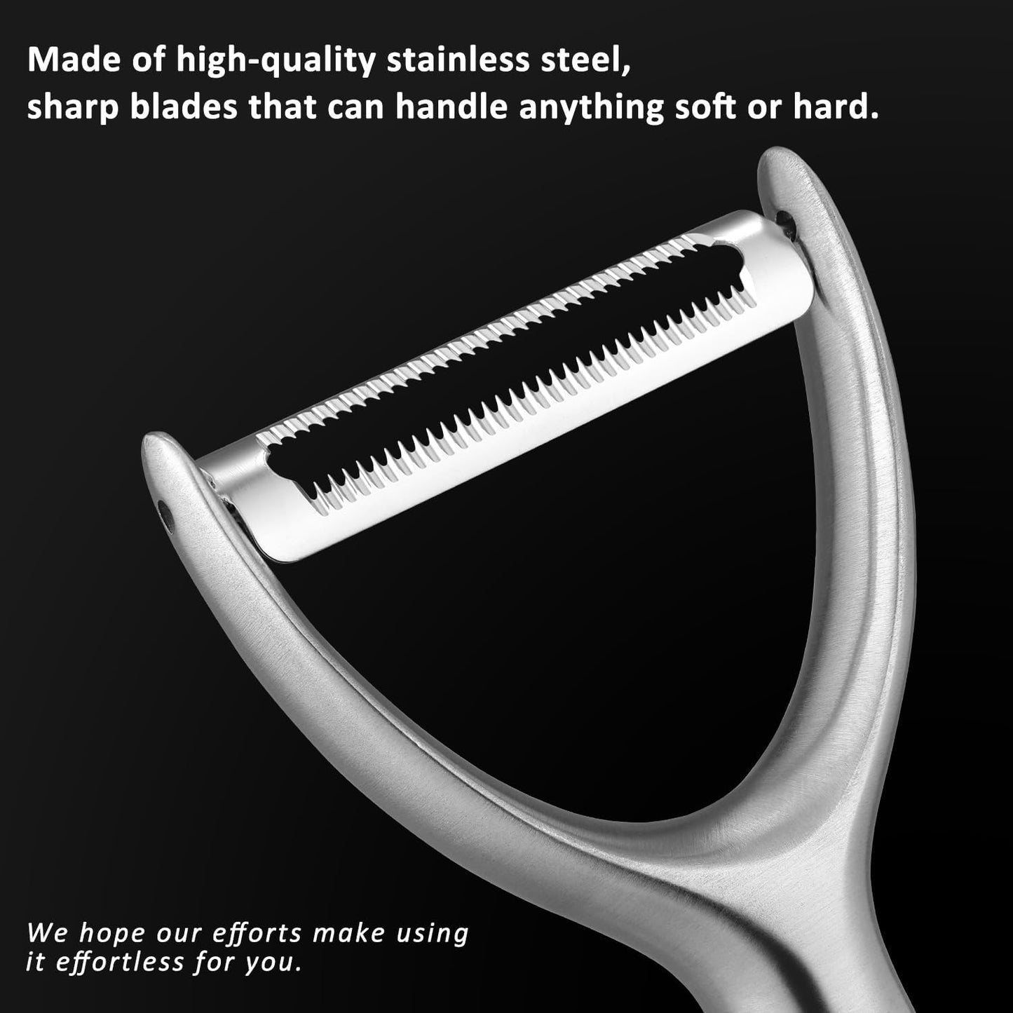 Serrated Blade Premium Y Type 304 Stainless Steel Multifunctional Kitchen Peeler Real Wood Handle Ultra Sharp Blade Vegetable Potato Apple（Agarwood）