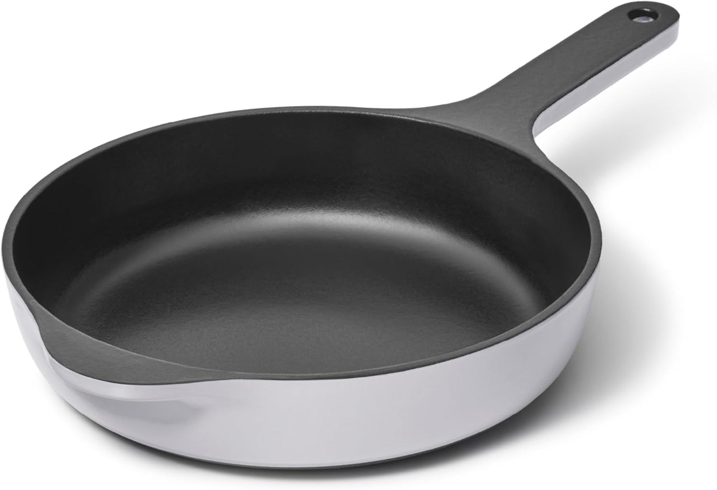 Caraway Cast Iron Skillet - 8” Enameled Cast Iron Pan With 3 Layer Enamel Coating - No Seasoning Required - Compatible With All Stovetops - Free From Forever Chemicals - Gray