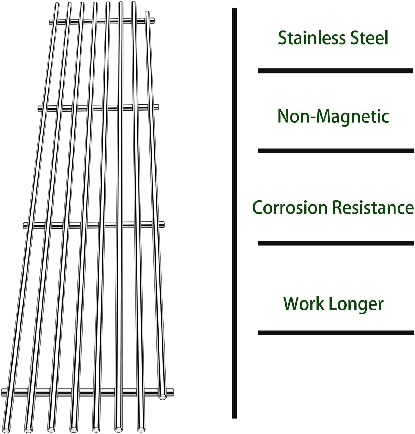 BBQ Grill Grates Parts for 54911 54921 Viking Grill VGBQ 30 in T Series,VGBQ 41 in T Series,VGBQ 53, VGBQ300T,VGBQ0302T,VGBQ3002RT,VGBQ4103RT,Stainless Steel Grid Accessories Replacement