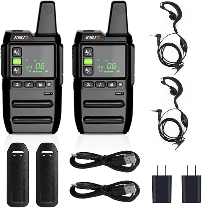 KSUN Long Range Walkie Talkies for Adults 22 FRS GZ20 (2 (2 Pack)