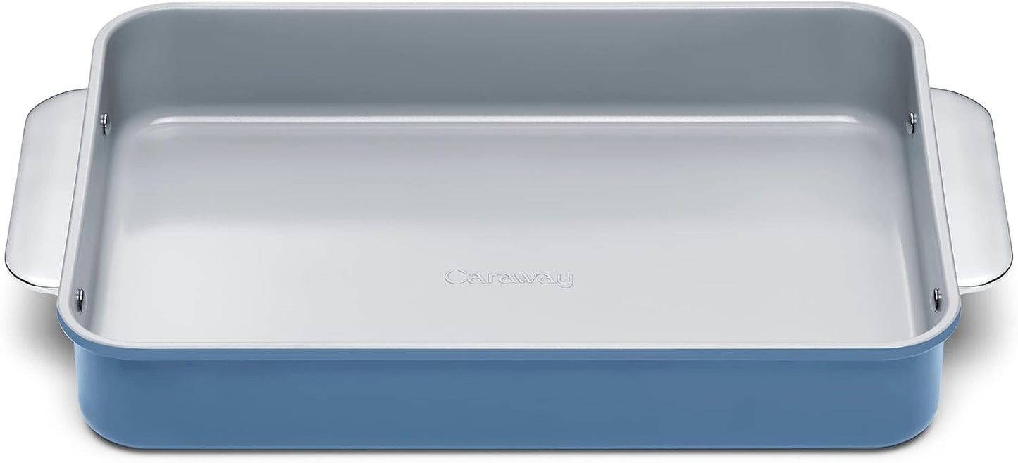 Caraway Non-Stick Ceramic 9”x13” Rectangle Pan - Naturally Slick Ceramic Coating - Non-Toxic, PTFE & PFOA Free - Perfect for Brownies, Lasagnas, and More - Slate