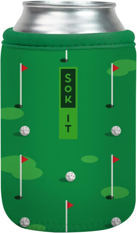 Sok It CanSok Sleeve for Beer & Soda Insulated Neoprene Cover (Golf, 12oz Can Sleeve)