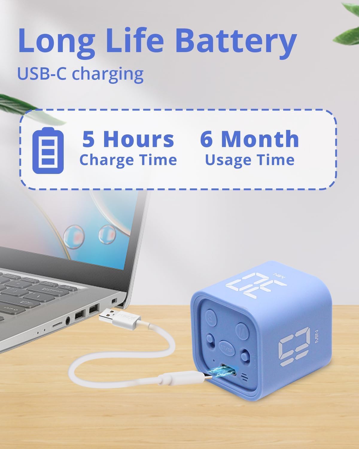 Productivity Timer Flip Gravity Sensor Cube Timer Countdown & Countup,Mute & Vibrate & Sound，5/10/30/60min & Custom Timing, Perfect for ADHD,Work,Learning,Kitchen Cooking
