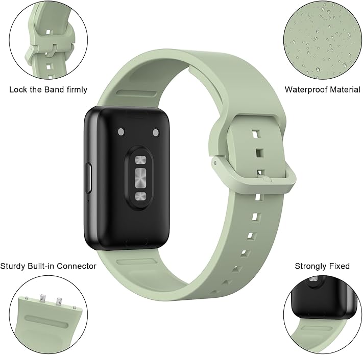 6 PACK Bands for Samsung Galaxy Fit 3 Band Women Men, Soft Silicone Sport Replacement Watch Strap Compatible with Galaxy Fit 3 SM-R390 Smartwatch Accessories