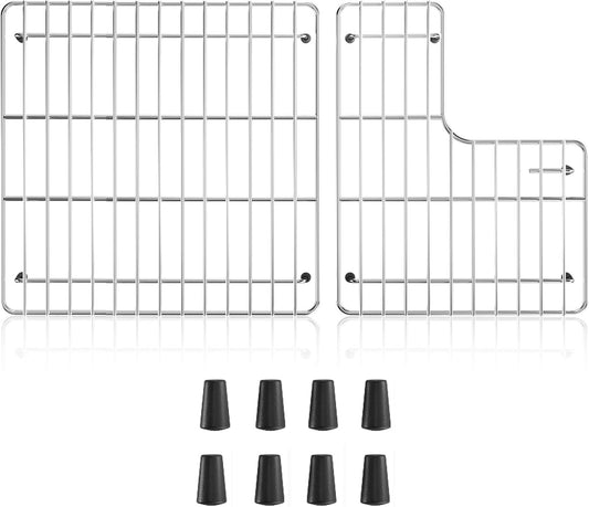 26.18'' x 14.76'' K-6449-ST Stainless Steel Bottom Basin Rack, Sink Protector for Kohler Sink Racks Whitehaven 5827 and K-5826, Includes Left and Right Racks