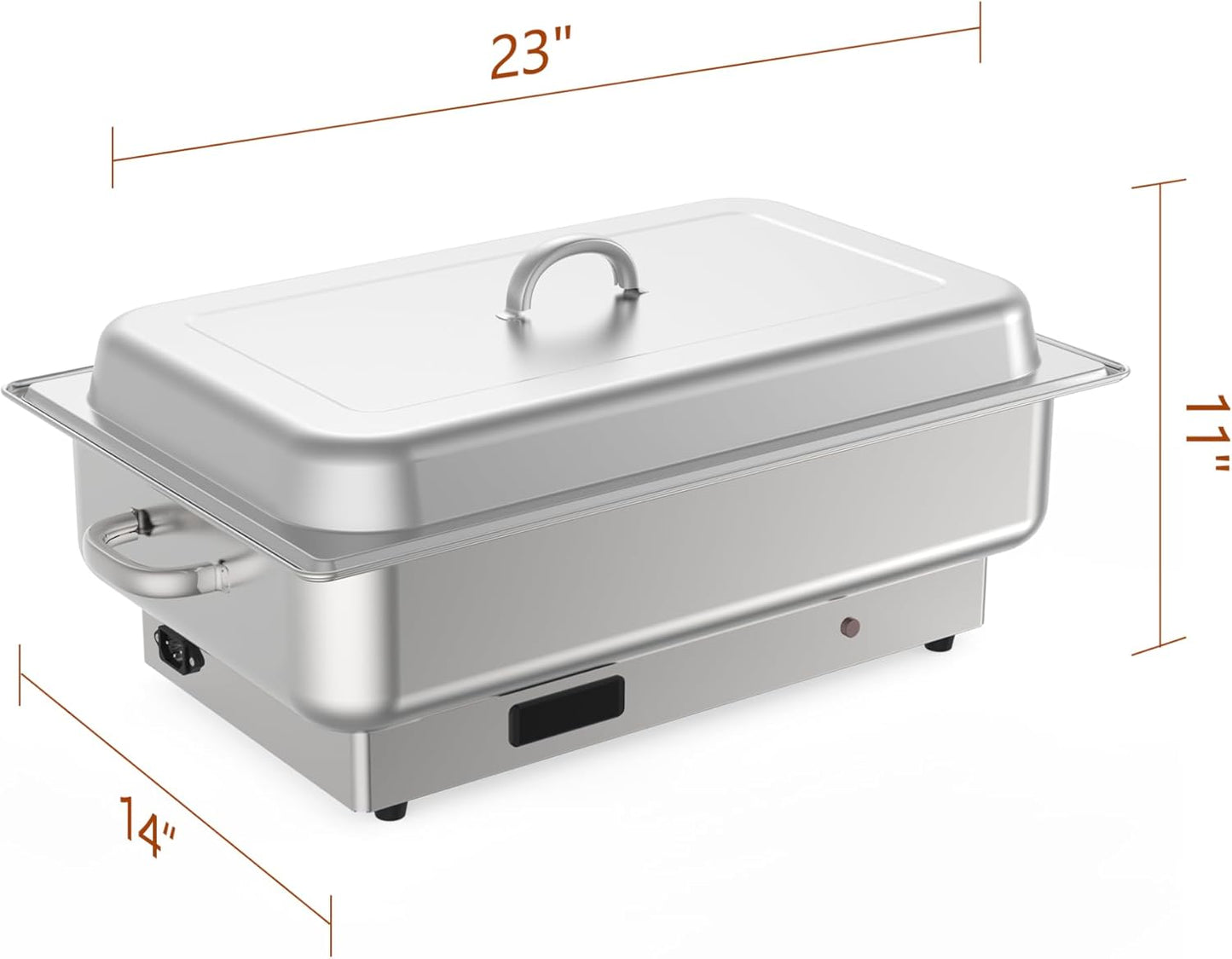 2 PACK Electric Chafing Dish Buffet Set 9QT Buffet Food Servers and Warmers Digital Display Temperature with 1 Full-size Pan & 2 Half-size Pan Stainless Steel for Parties Weddings Caterings