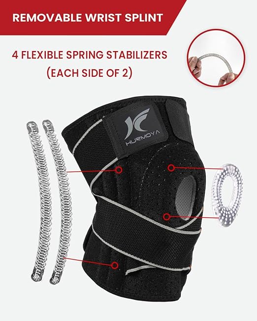 Knee Brace for Women & Men Meniscus Tear, Knee Pain Relief, Arthritis,2 Straps Compression, Side Stabilizers, Patella Gel Pads Knee Support (Gray, Small)