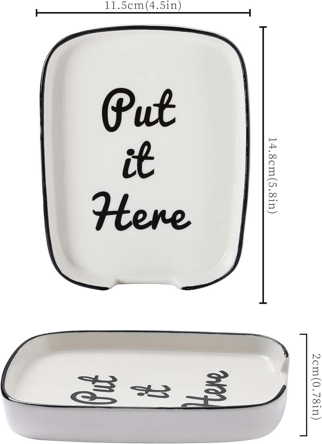 Spoon Rest for Stove Top, Ceramic Spoon Holder for Kitchen Counter, White and Cute Coffee Spoon Rest, Large Cooking Utensil Rest for Spoon, Spatula, Ladle (5.8 * 4.5 inch)