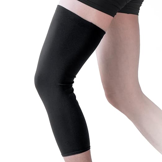 Knee Brace Undersleeve - Knee Undersleeves for Women & Men Leg Undersleeve for Knee Brace, Closed Patella,S (Pack of 1)