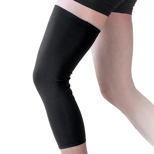 Knee Brace Undersleeve - Knee Undersleeves for Women & Men Leg Undersleeve for Knee Brace, Closed Patella,M (Pack of 1)