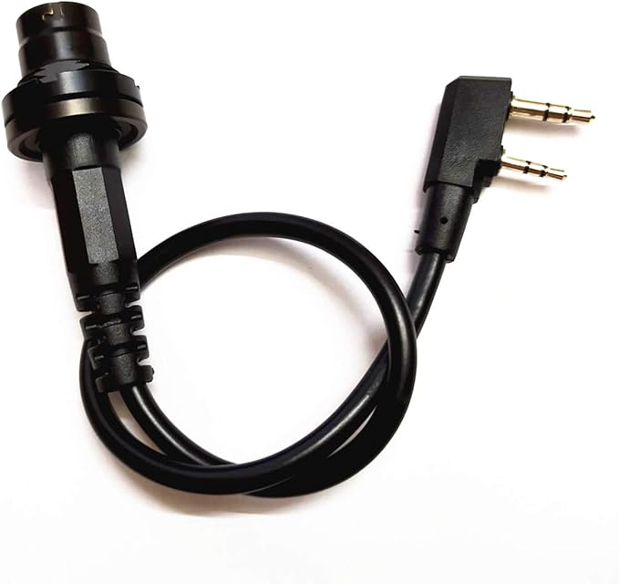 6-Pin Radio PTT Adapter Cable Compatible with Baofeng UV-5R UV-82, etc.