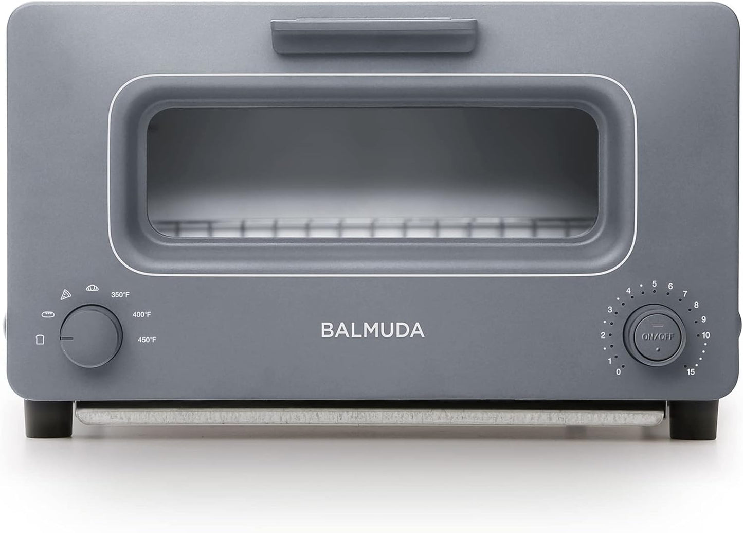 BALMUDA The Toaster | Steam Oven Toaster | 5 Cooking Modes: Sandwich Bread, Artisan Bread, Pizza & Pastry, Oven | Precise Heat Control | Steam Technology | Baking Pan | US Version | Gray