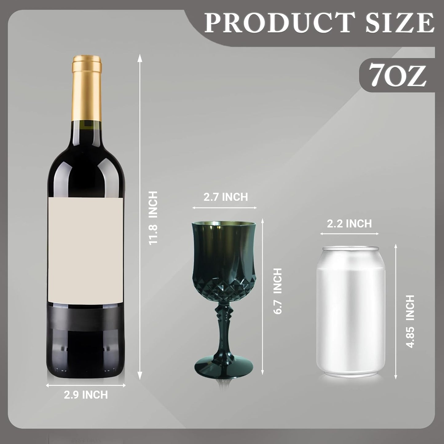 Plastic Wine Glasses，Plastic Goblets Vintage Style Cordial Drinking Glasses for Wedding Reception, Grand Event Party Supplies (12, Black)