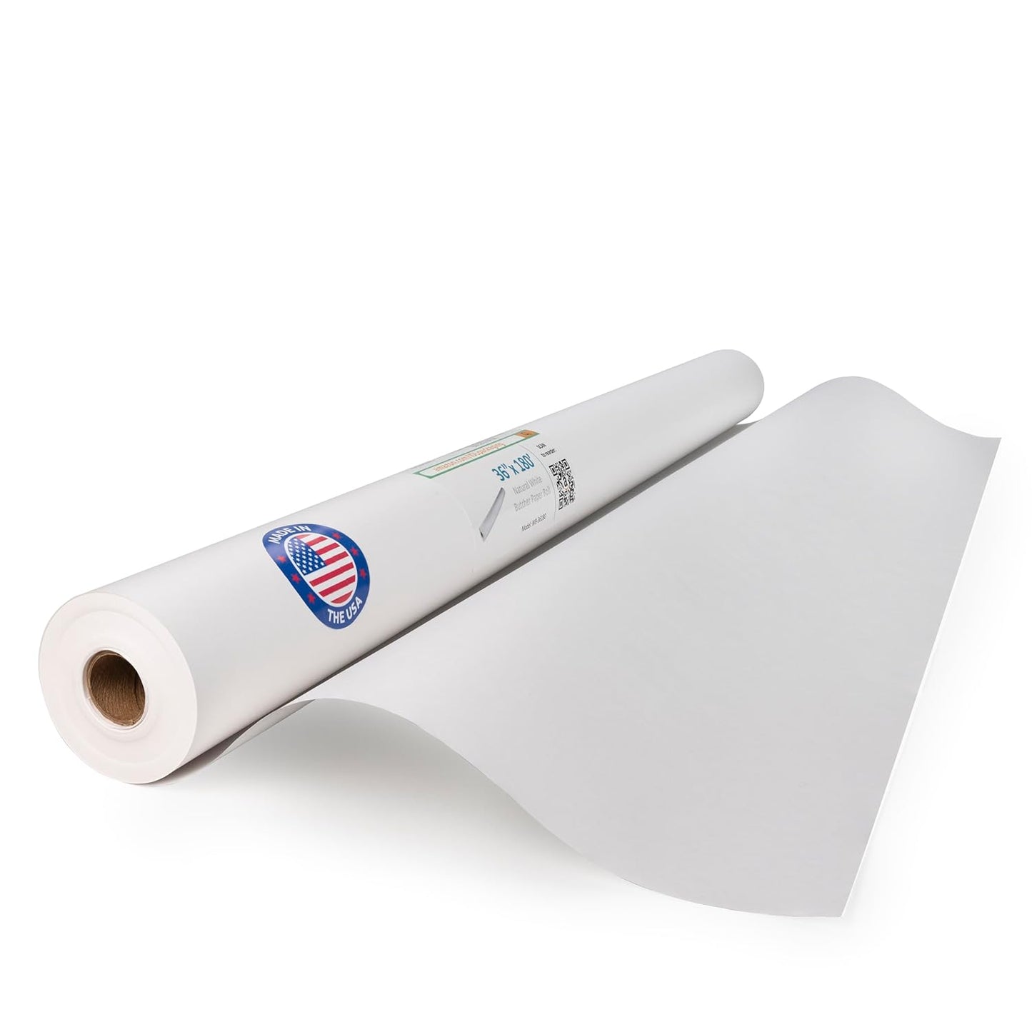 White Butcher Paper 36" x 2160" (180 feet) - USA-Made Natural Butcher Paper Roll for Meat and Fish - Uncoated, Unwaxed & Food-Grade Material for Smoker, Grilling & BBQ by IDL Packaging