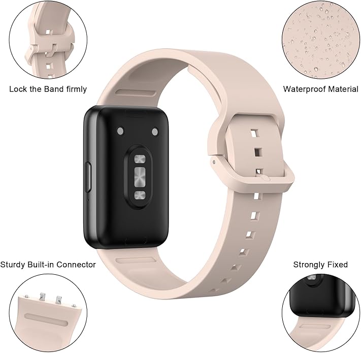 3 PACK Bands for Samsung Galaxy Fit 3 Band Women Men, Soft Adjustable Silicone Replacement Watch Strap Compatible with Galaxy Fit 3 Smartwatch Accessories