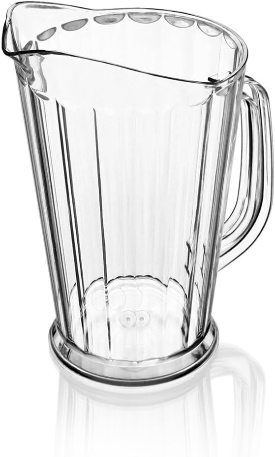 New Star Foodservice Resturant-Grade Polycarbonate Plastic Water Pitcher (Tapered Style (Clear), 60 oz (Set of 12))