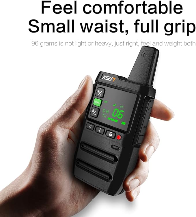 KSUN Walkie Talkies for Adults Rechargeable with Earpiece 22 FRS GZ20 (4 (4 Pack)