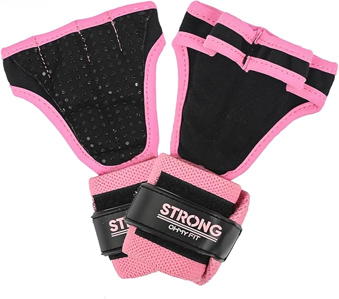 Strong Women's Wrist Wrap Gloves - Wrist Support Grips for Workout, Weight Training, Pilates, Yoga & More