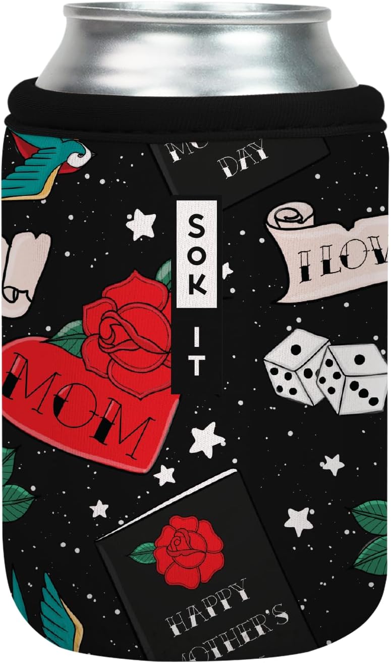 Sok It CanSok Sleeve for Beer & Soda Insulated Neoprene Cover (Heart & Soul, 12oz Can Sleeve)