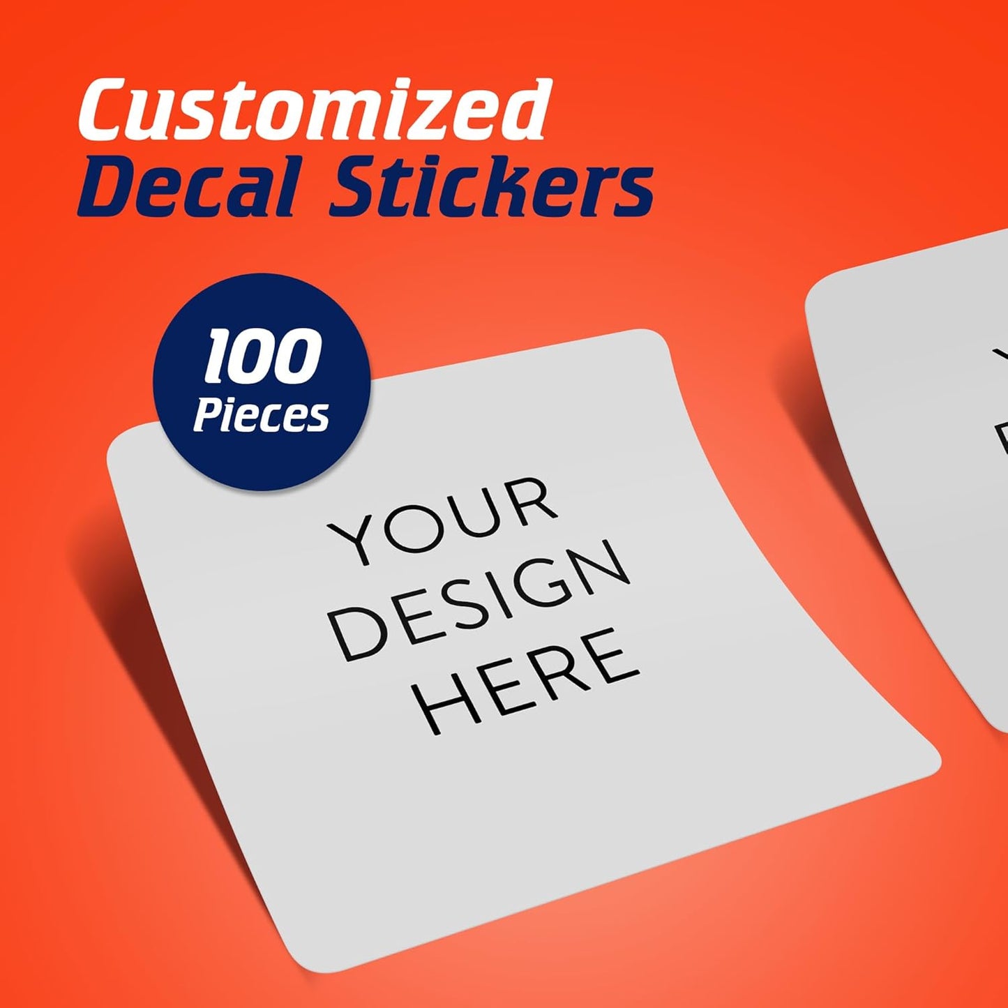 100 Custom Vinyl Stickers - Upload Your own Image, Text, Design, Logo - Personalized Logo Labels for Handmade, Packaging, Bottle, Jars, Candle, Brand Stickers (Gray, 1.5x1.5 Square)