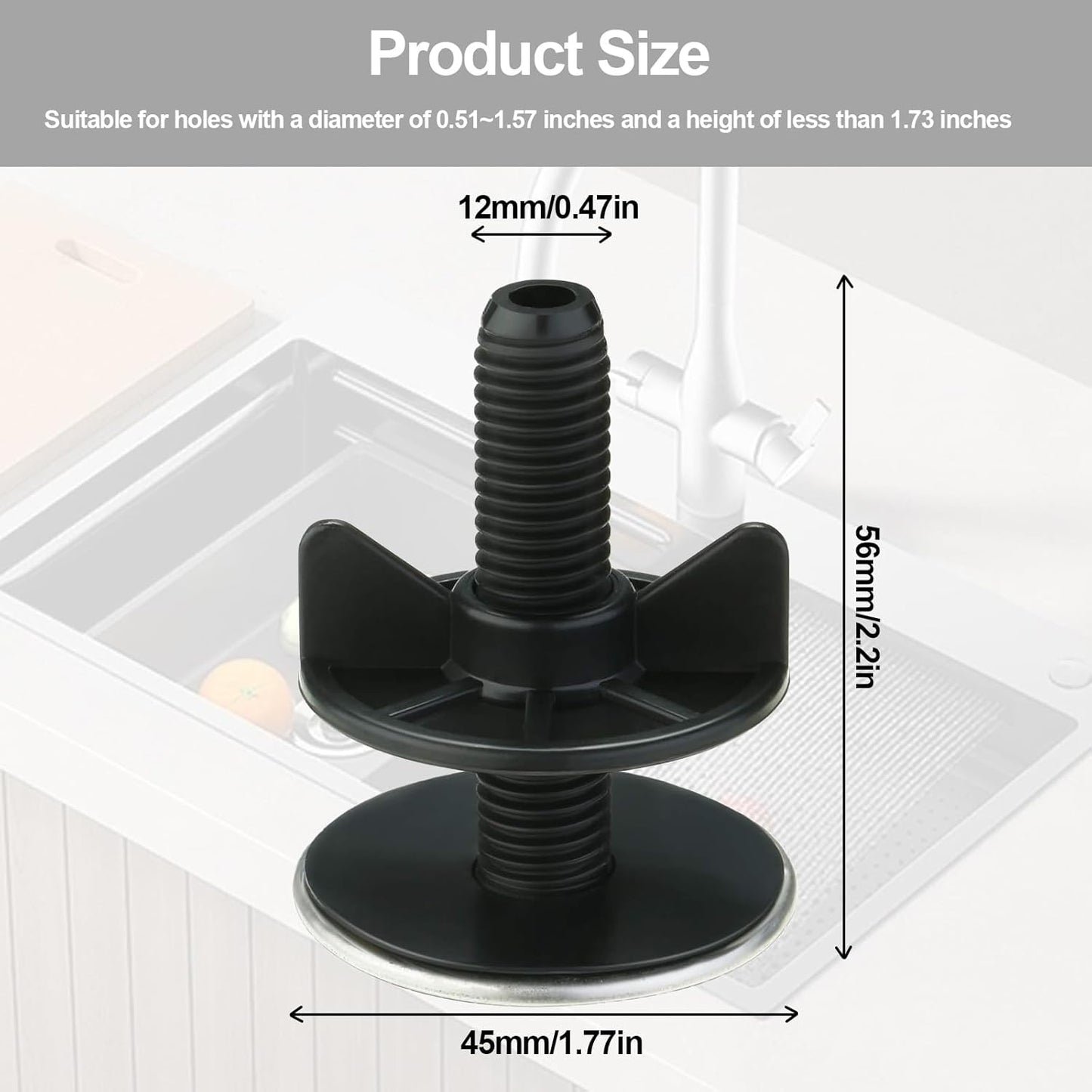 Kitchen Sink Hole Cover Sink Hole Cover Stainless Steel Hole Plate Stopper Cover Blanking Metal Plug