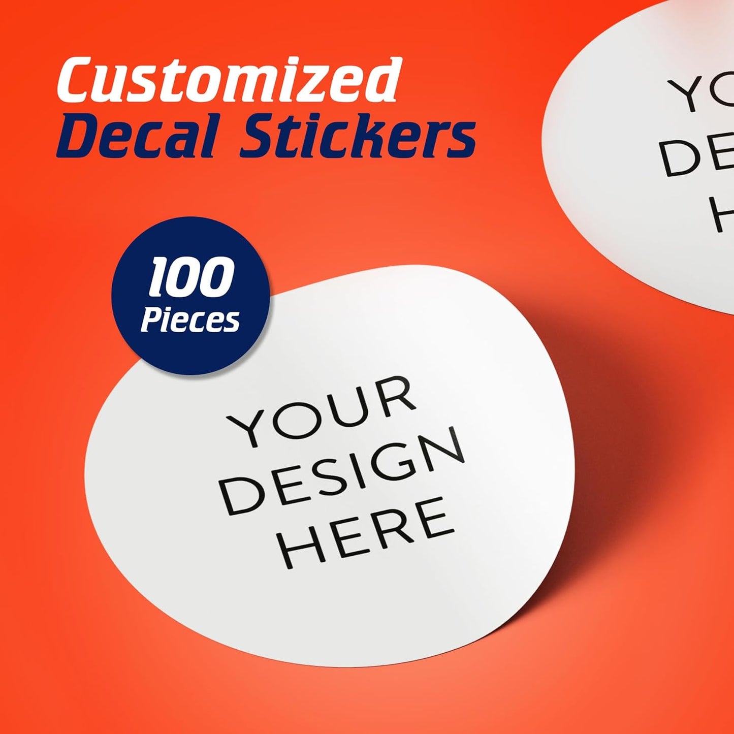 5-1000 Custom Vinyl Stickers - Upload Your own Image, Text, Design, Logo - Personalized Logo Labels for Handmade, Packaging, Bottle, Jars, Candle, Brand Stickers (White, 3x3)