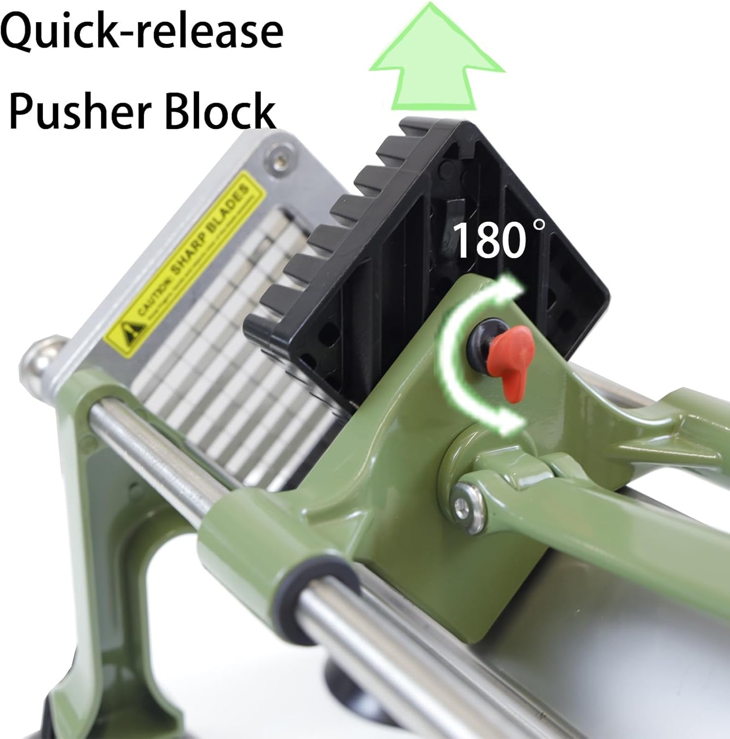 French Fry Cutter Stainless Steel.Potato Cutter for French Fries with 1/2Inch Blade, Commercial French Fry Cutter Manual Potatoes Cutting Machine with Suction Feet.