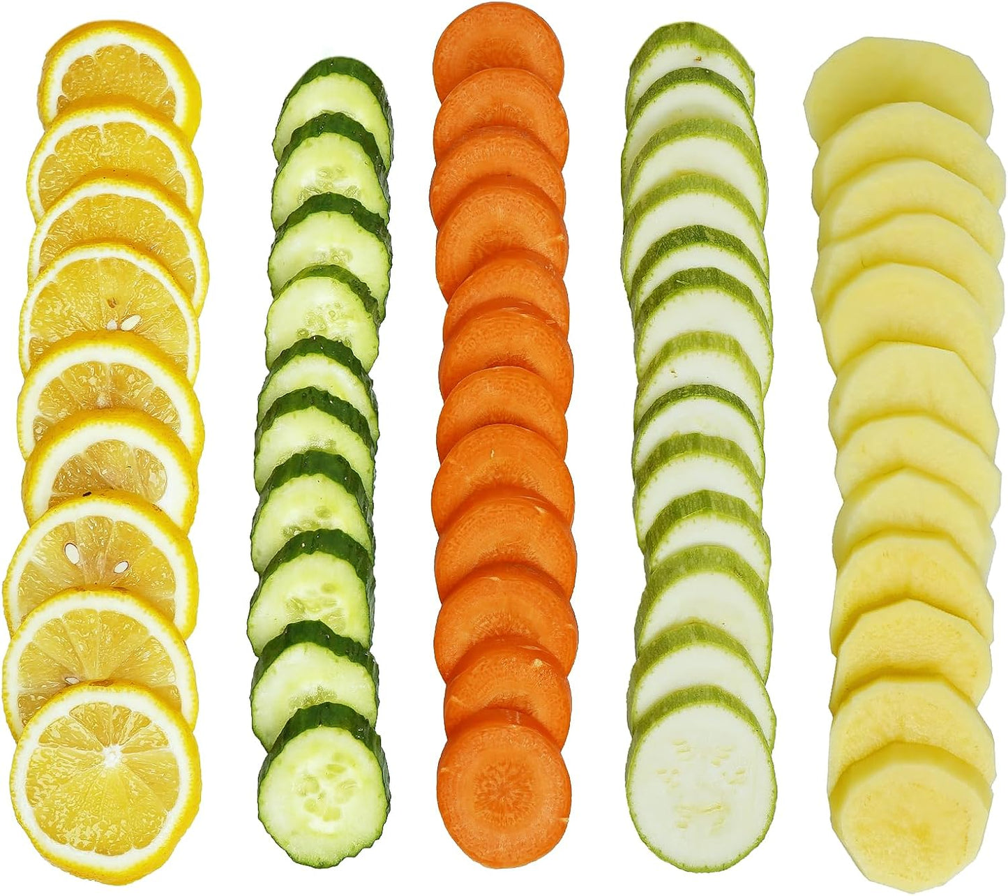 Upgraded Mandoline Slicer for Kitchen &Safe Vegetable Chopper 5 in 1 & Adjustable Mandoline Slicer,Can cut slicing,strips,shredding and dicing Kitchen Veggie chopper (Only Slicer Green)