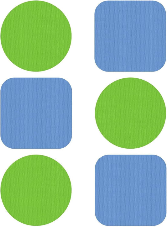 Leezmark 6pcs Jar Opener Gripper Pads, Rubber Jar Grippers Multi-function Jar Opener for Seniors with Arthritis Weak Hands Kitchen Coasters(Green, Blue)