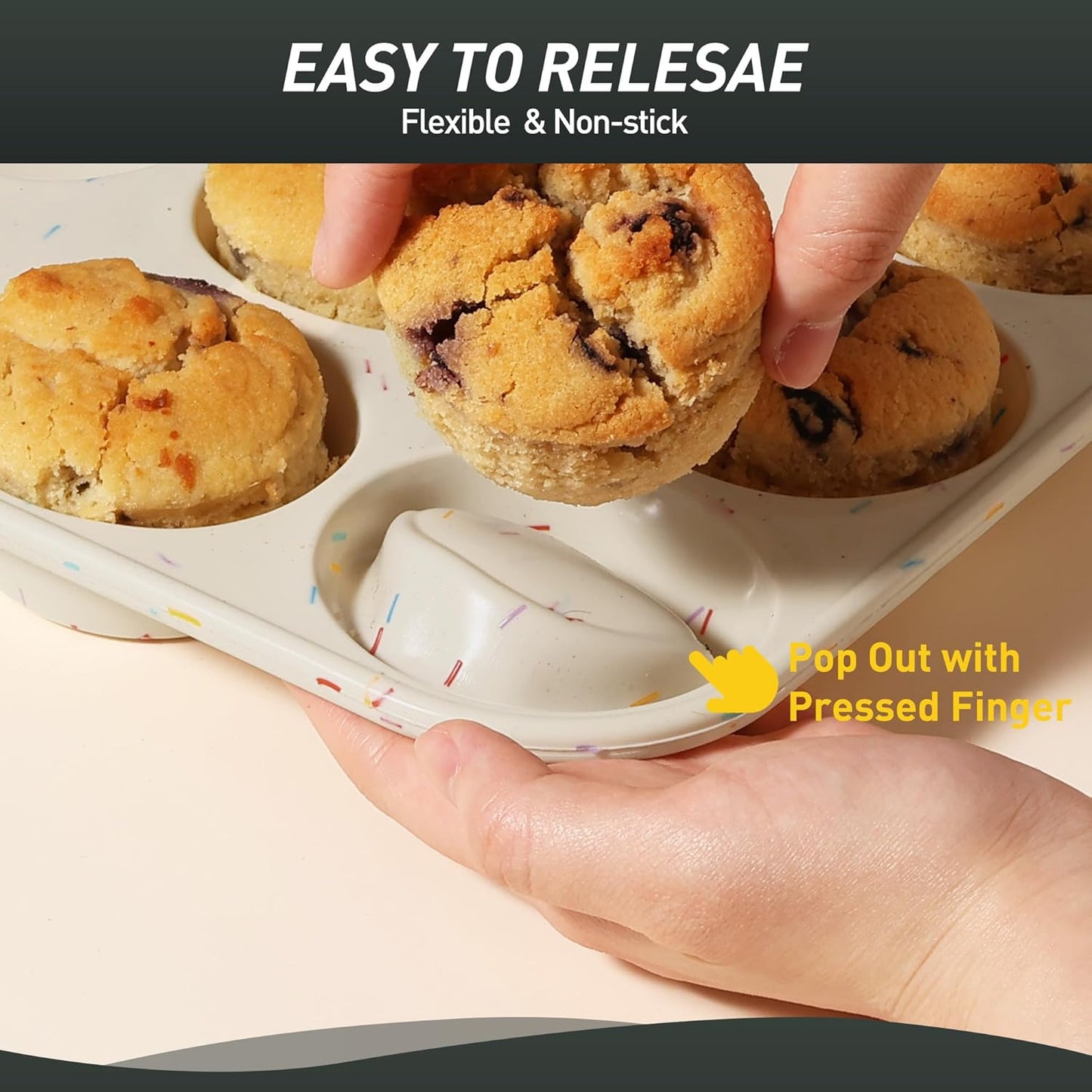 2 Pack 12 Cups Silicone Muffin Pan with Metal Reinforced Frame Regular Size Silicone Molds Cupcake Cake Baking Pans Cookie Baking Chocoflan Cupcake Mold Nonstick Muffin Tin Home Baking Supplies