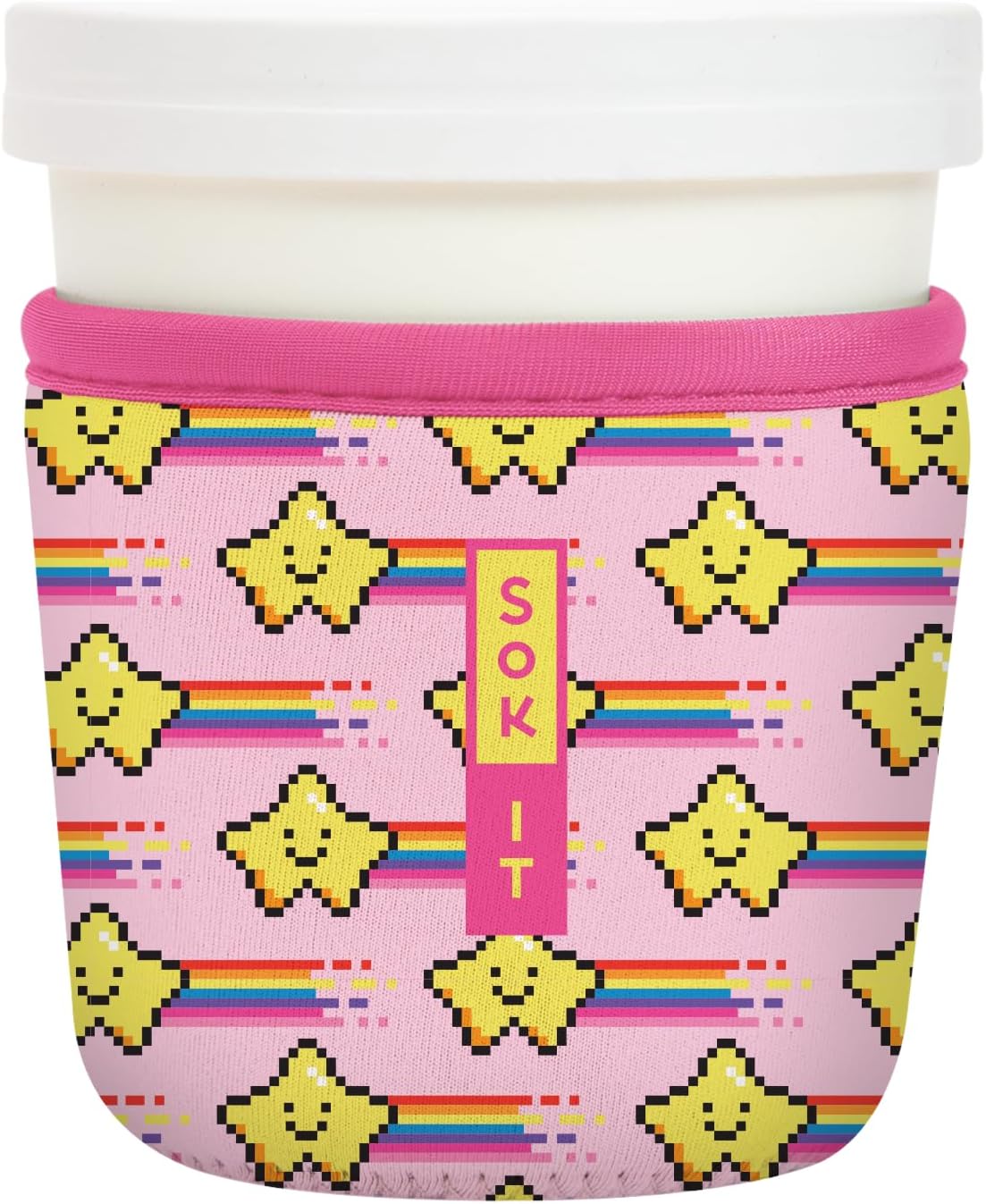 Sok It IceCreamSok Insulated Neoprene Cover (Super Star, Tapered Ice Cream Pints)