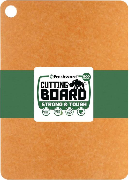 Freshware Wood Cutting Board for Kitchen, Dishwasher Safe, Large, 15" x 11.25", Natural