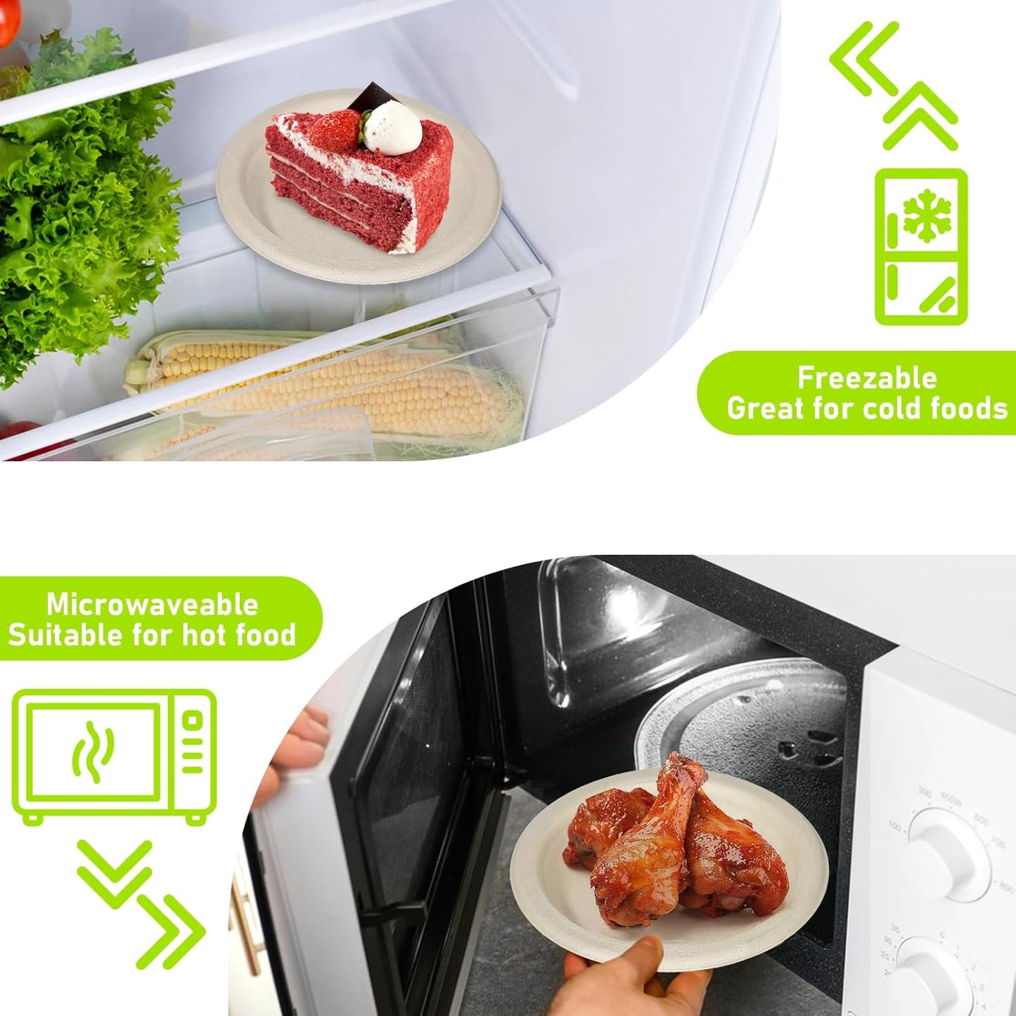 Small Compostable Brown Paper Plates - 7 inch, 500 Count, Biodegradable, Eco Friendly, Sturdy Dessert Plates