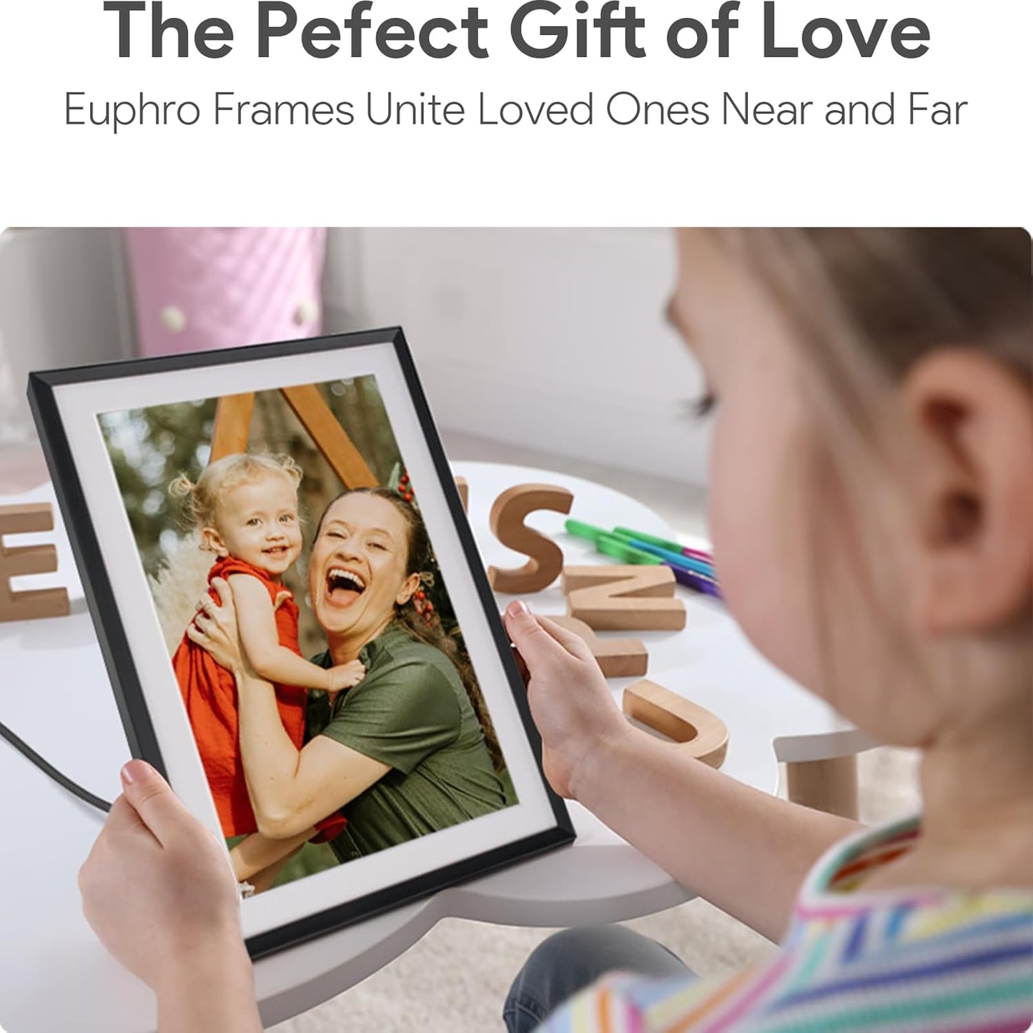10.1'' Digital Picture Frame with 32GB Storage, Digital Photo Frame with 1280x800 IPS Touch Screen, Share Photos/Videos and Send Best Wishes via Free App