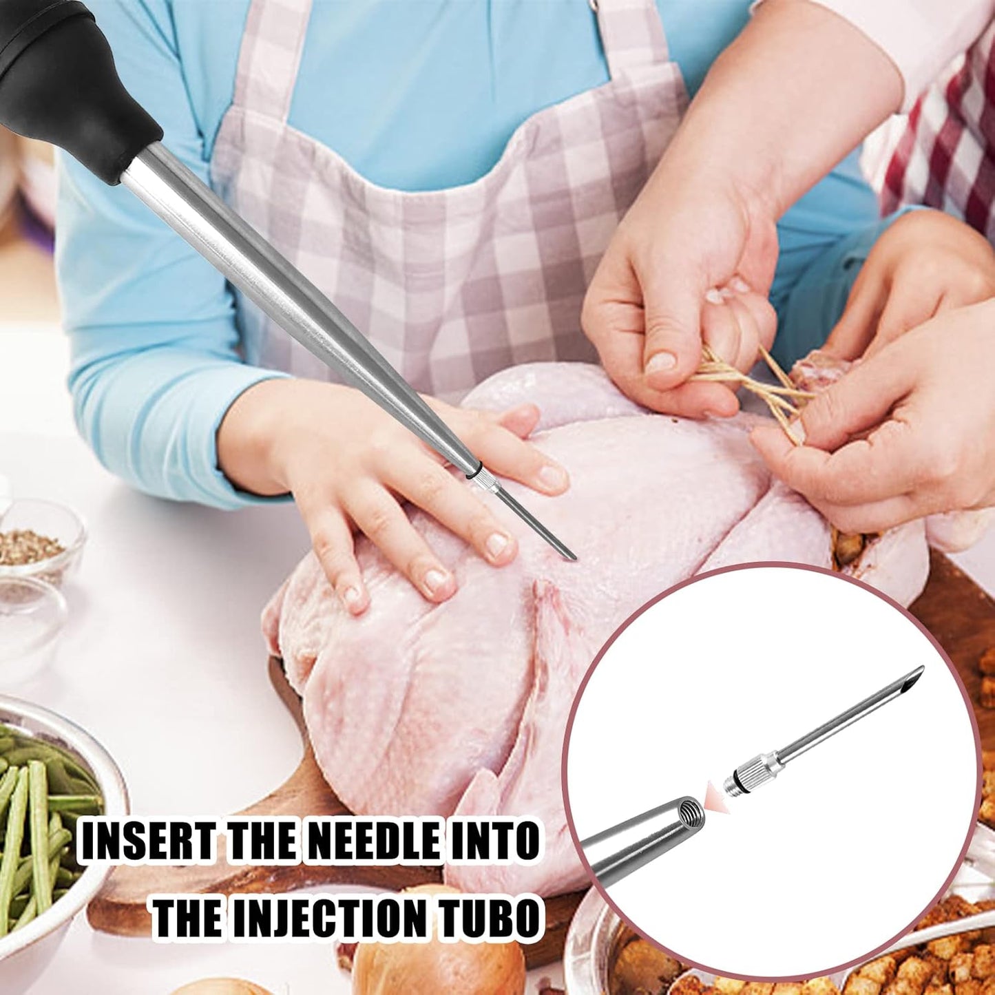 Turkey Baster Syringe, Baster for cooking, Meat & Poultry Basters, Black