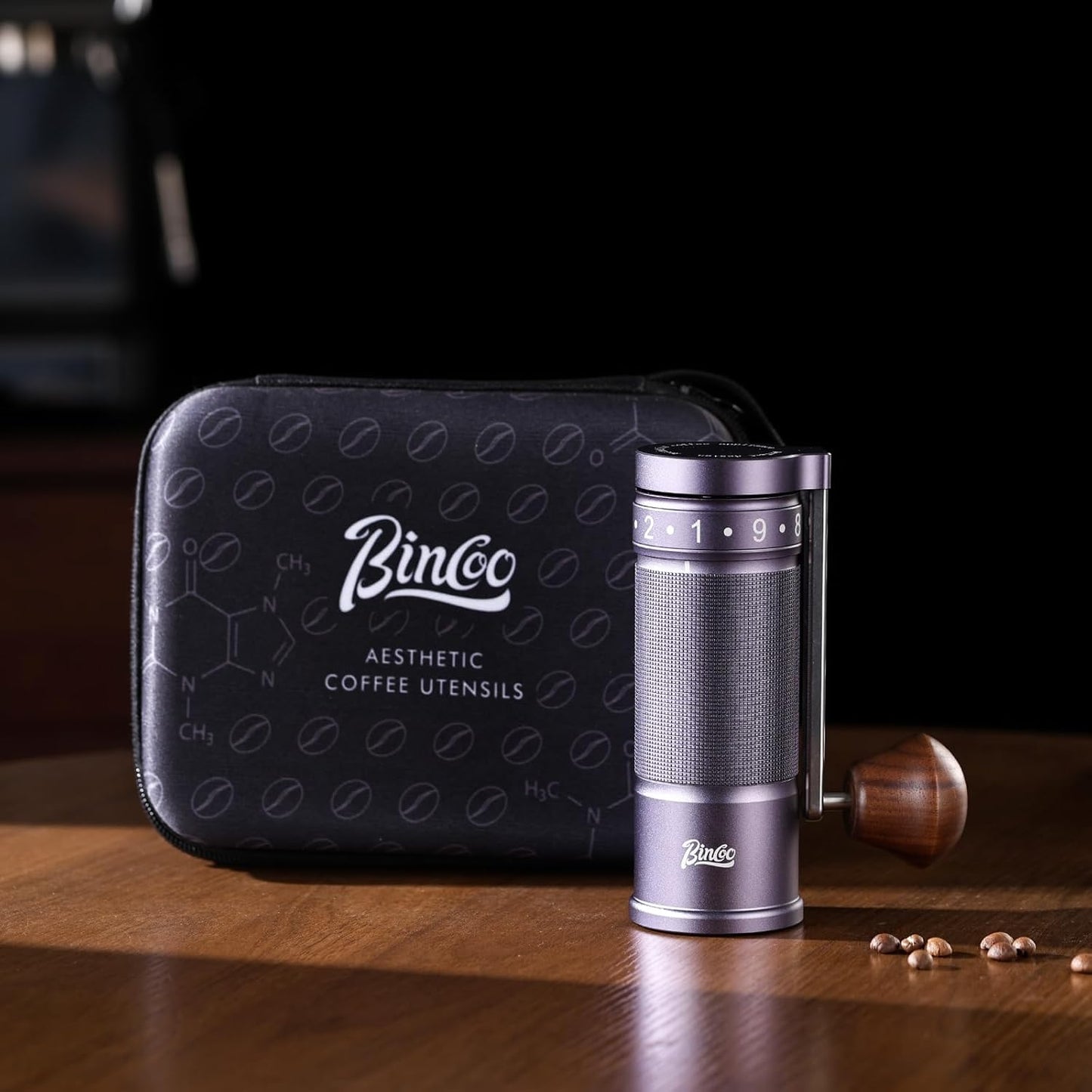 Manual Coffee Grinder with Foldable Handle, Conical Burr Coffee Grinder with 20g Capacity, Adjustable External Grind Setting for Travel,Camping,Home